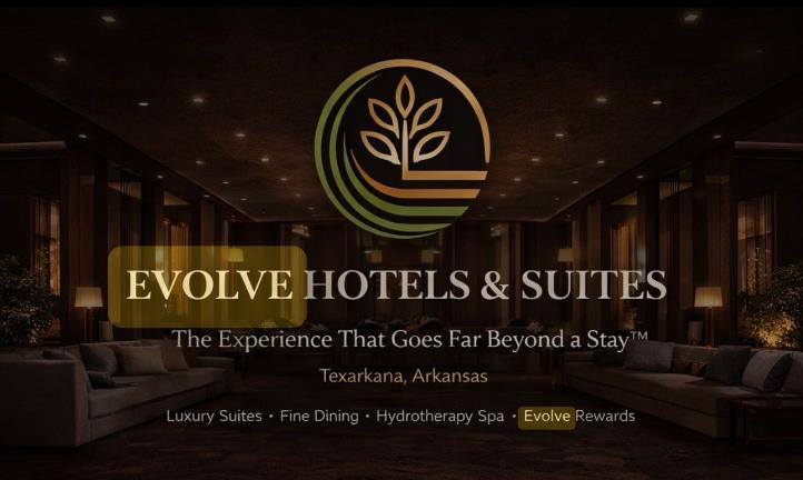 Evolve Hotels & Suites brand concept with a warm lounge setting